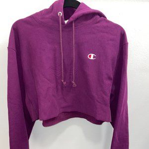 Dark Berry Purple - Champion Cropped Hoodie
